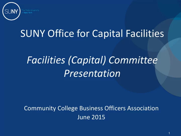 facilities capital committee presentation community