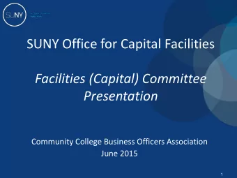 Facilities (Capital) Committee  Presentation  Community College Business Officers Association  June