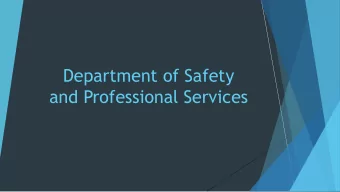 and Professional Services  Department of Safety  and Professional Services Manufactured Home