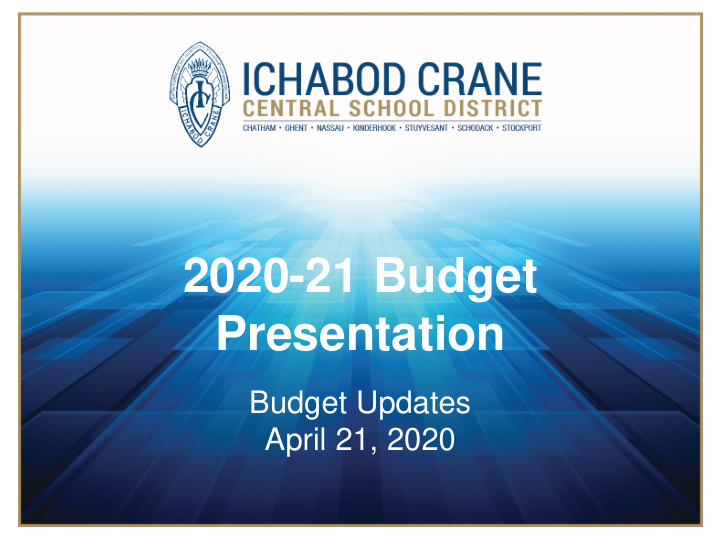 2020 21 budget presentation