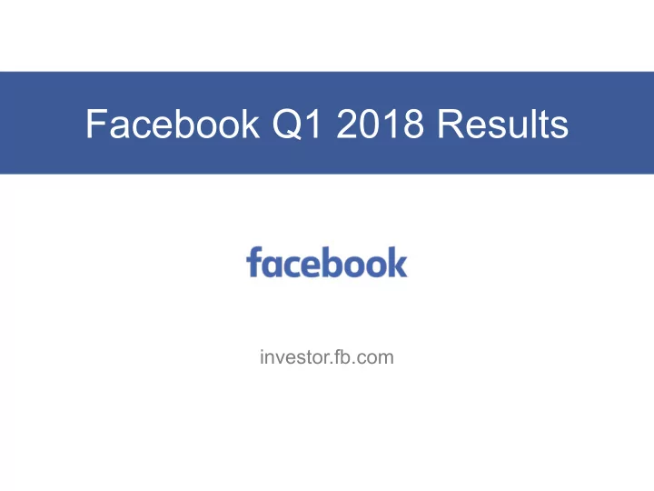 facebook q1 2018 results