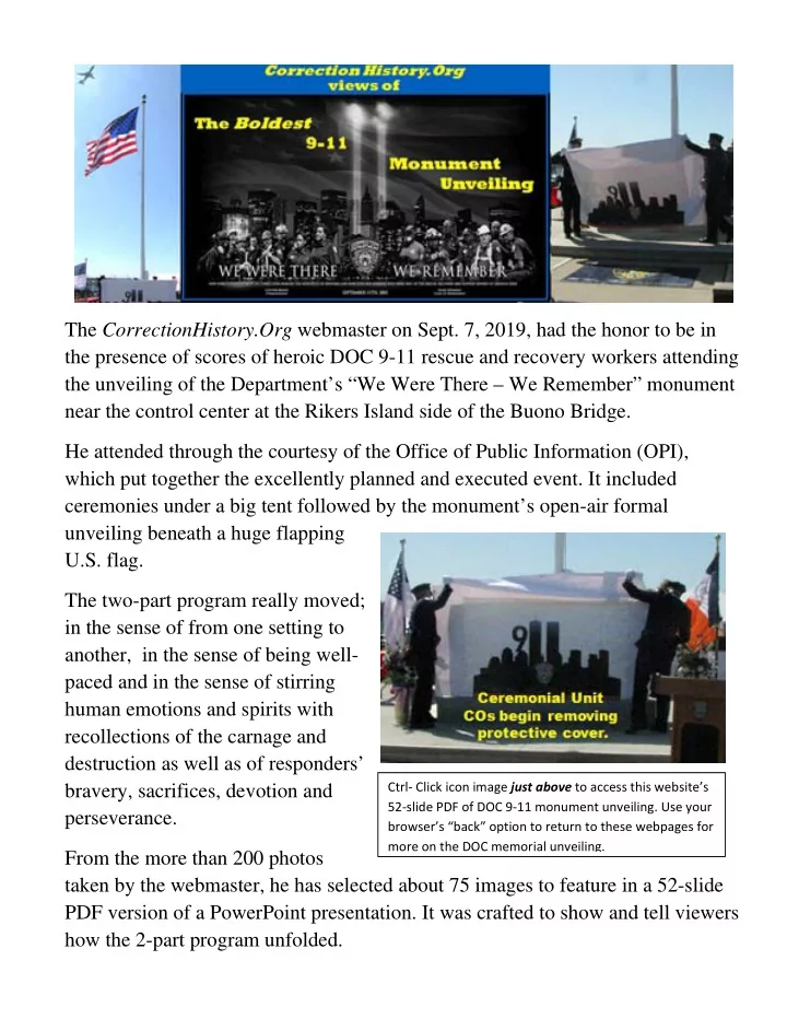 the correctionhistory org webmaster on sept 7 2019 had