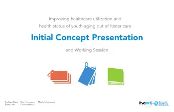 Initial Concept Presentation  and Working Session  Prof Ann Black  Ryan Fennessey  Maliheh