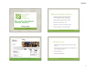 Tiffany Neill  Know your audience  market and region    Why does this work?  Uses emotions of