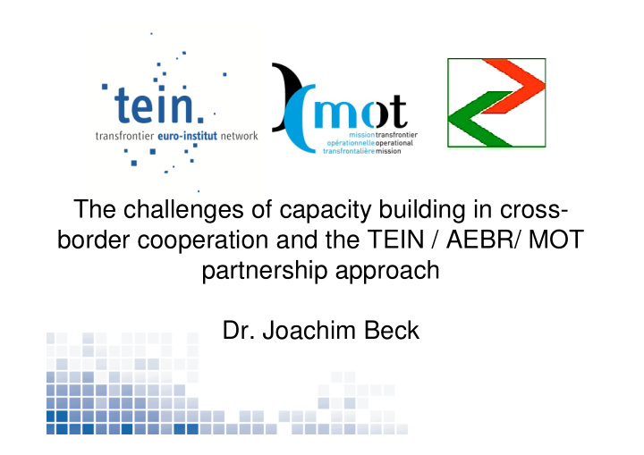 the challenges of capacity building in cross border