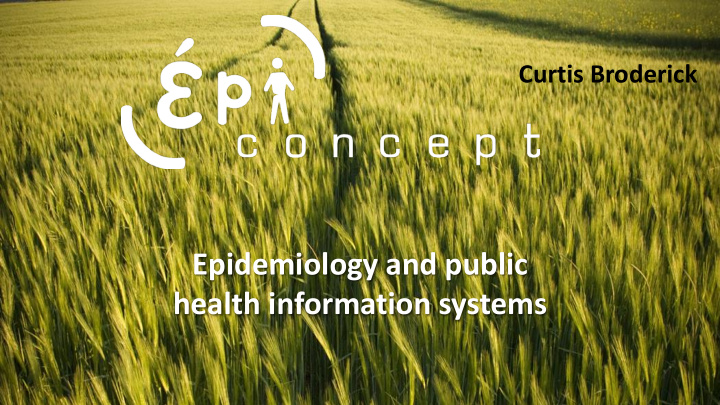 epidemiology and public health information systems