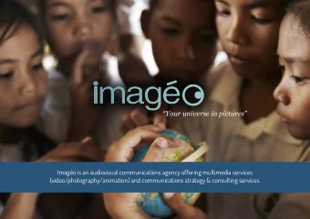 Your universe in pictures  Imago is an audiovisual communications agency offering