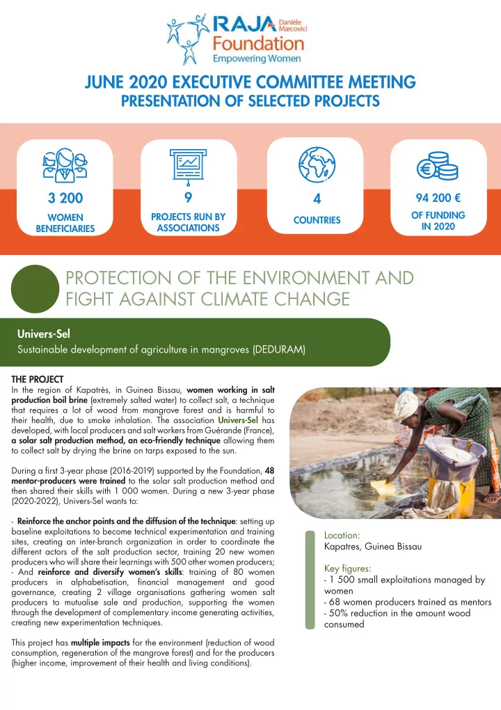 protection of the environment and fight against climate