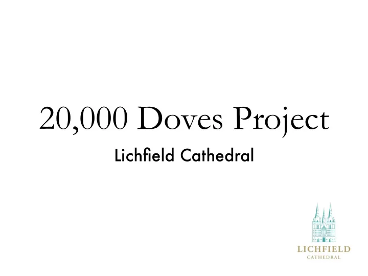 20 000 doves project