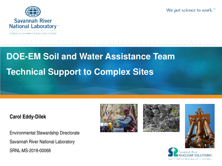 doe em soil and water assistance team technical support
