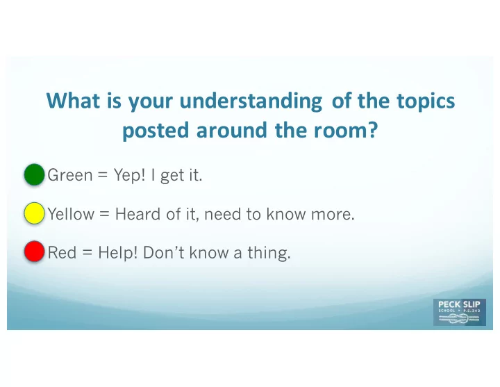 what is your understanding of the topics posted around