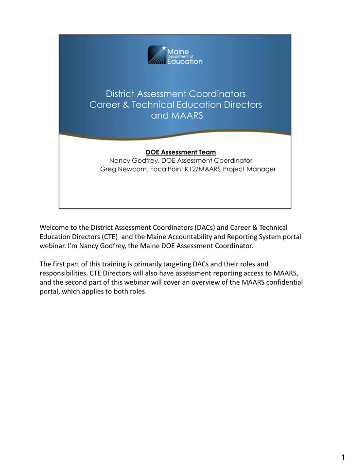 district assessment coordinators career amp technical