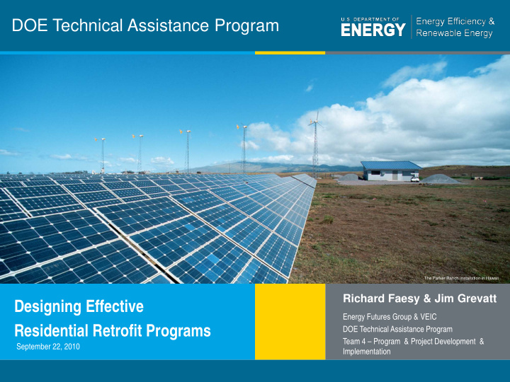 doe technical assistance program