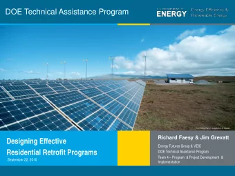 DOE Technical Assistance Program  The Parker Ranch installation in Hawaii  Richard Faesy &amp; Jim