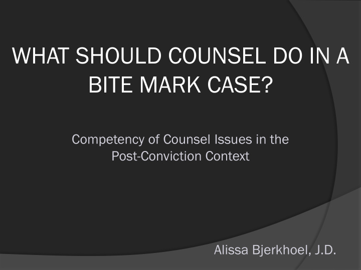 competency of counsel issues in the post conviction