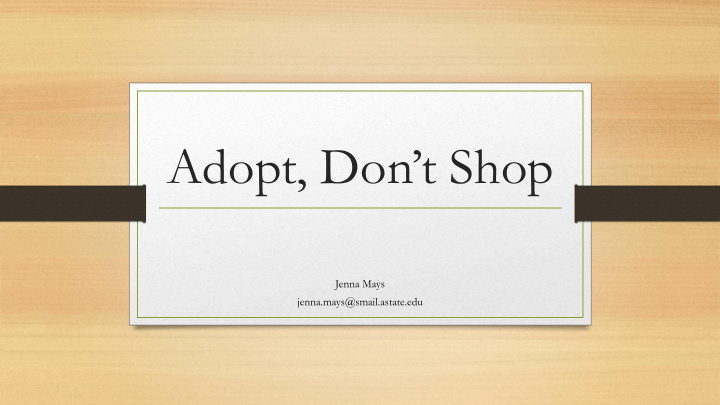 adopt don t shop