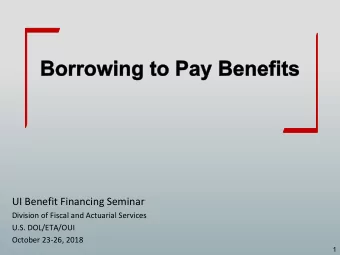UI Benefit Financing Seminar  Division of Fiscal and Actuarial Services  U.S. DOL/ETA/OUI  October
