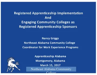 Nancy Griggs  Nancy Griggs  Northeast Alabama Community College  Northeast Alabama Community