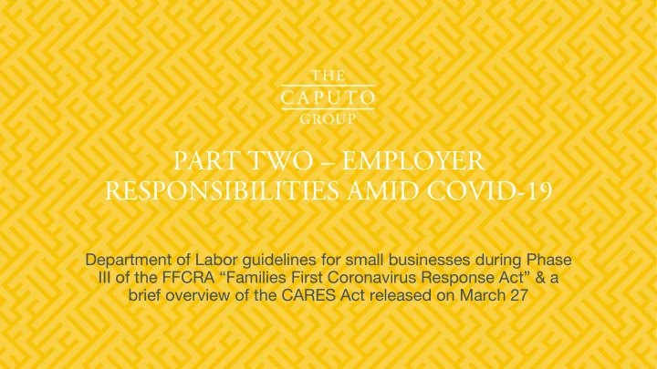 part two employer responsibilities amid covid 19