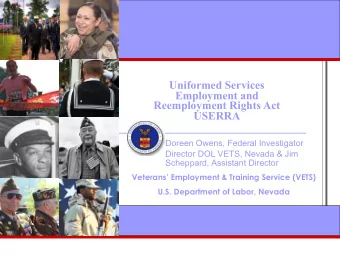 Uniformed Services  Employment and Reemployment Rights Act   USERRA  Doreen Owens, Federal