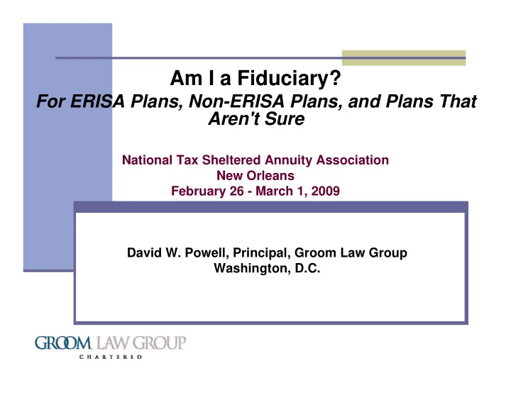 am i a fiduciary