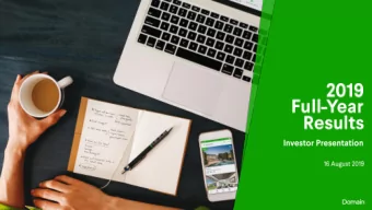 1 |  Investor Presentation  * Excluding acquisitions  ^Excludes Consumer Solutions  FY19  FY18  %