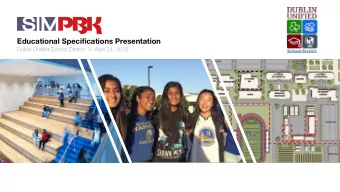 Educational Specifications Presentation  Dublin Unified School District  \\  April 24, 2019  SITE