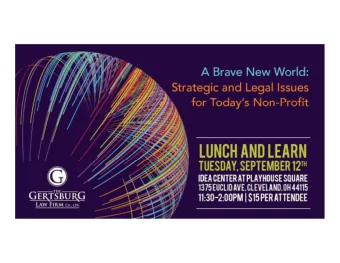 A Brave New World:  Strategic &amp; Legal Issues for Todays Non-Profit  CROWDFUNDING  The New