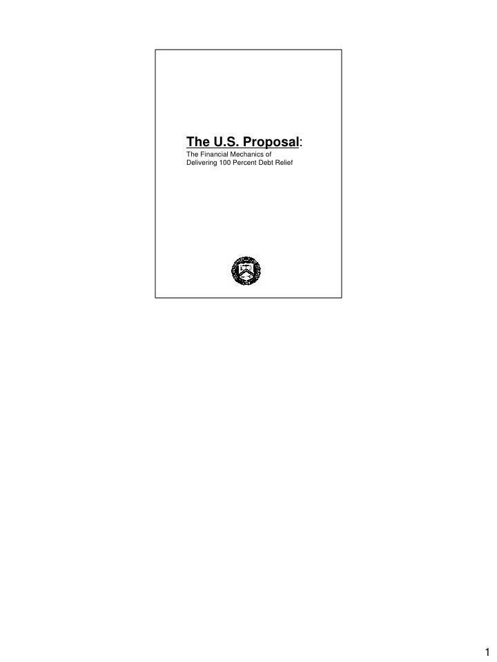 the u s proposal