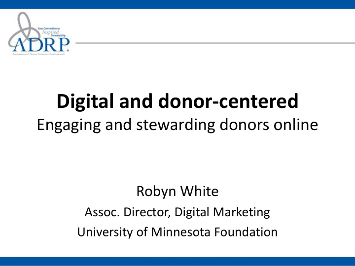 digital and donor centered