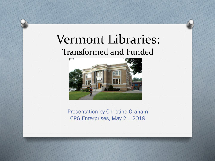 vermont libraries