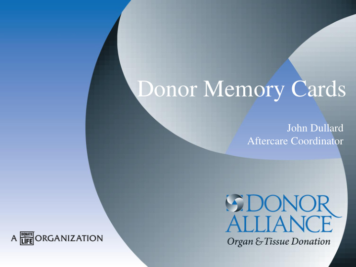 donor memory cards