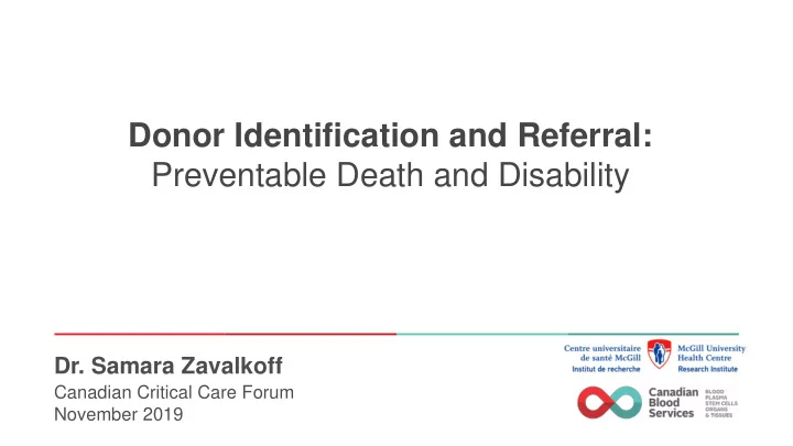 preventable death and disability