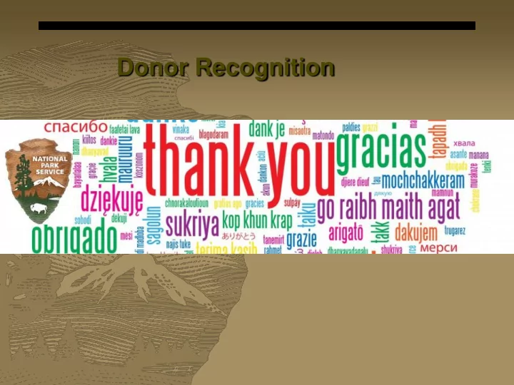 donor recognition nps donor recognition