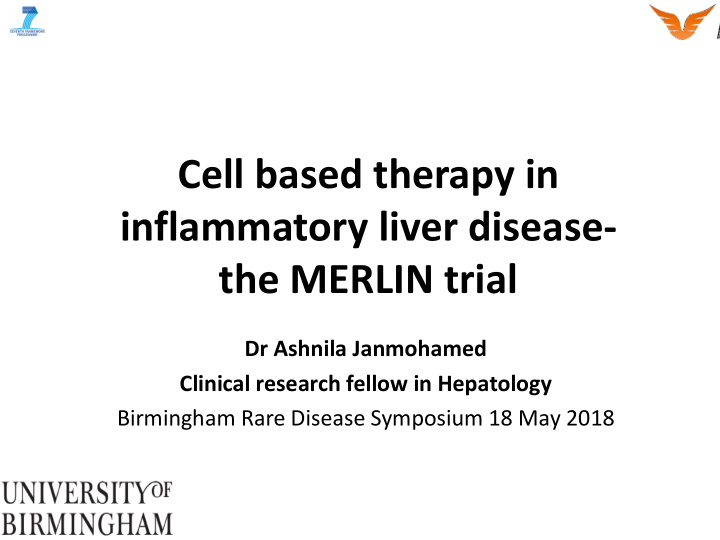 cell based therapy in inflammatory liver disease the