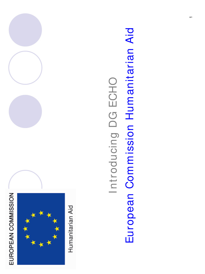 european commission humanitarian aid introducing dg echo