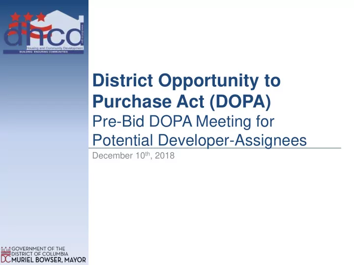 district opportunity to