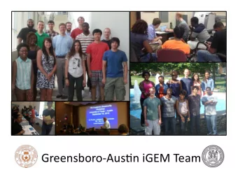 Greensboro-Aus+n  iGEM  Team    Gene+c  code    Non-canonical  amino