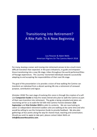 For many, leaving a career and moving into retirement proves to be a much more  difficult