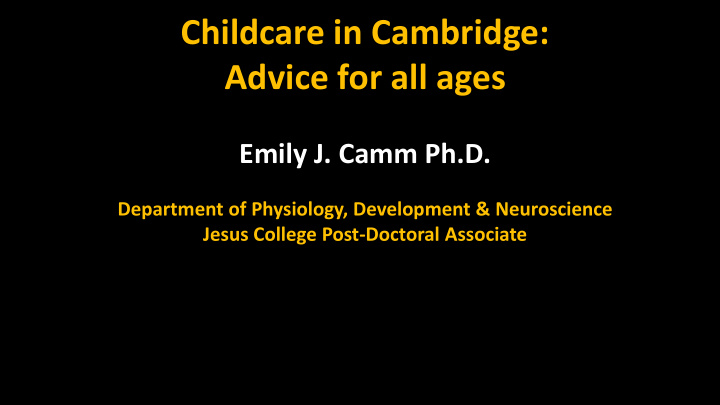 childcare in cambridge advice for all ages