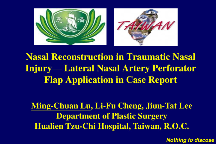 nasal reconstruction in traumatic nasal injury lateral