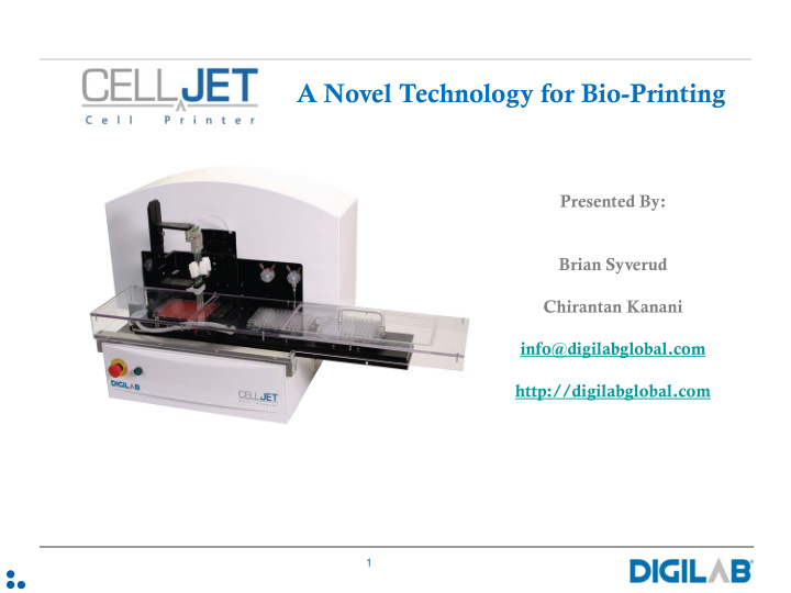 a novel technology for bio printing