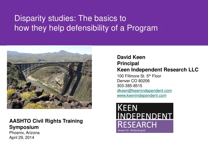 disparity studies the basics to how they help