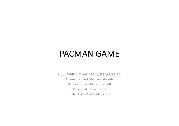 pacman game