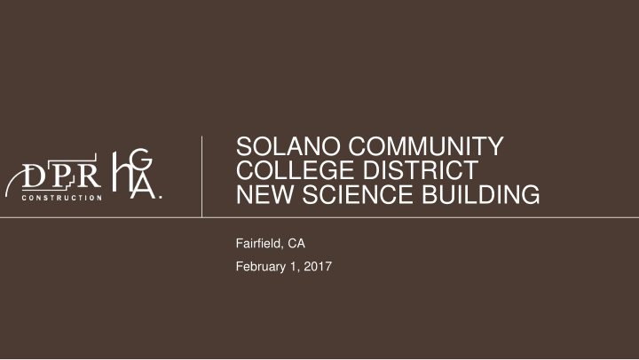solano community college district new science building