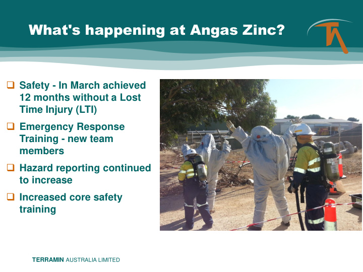 what s happening at angas zinc