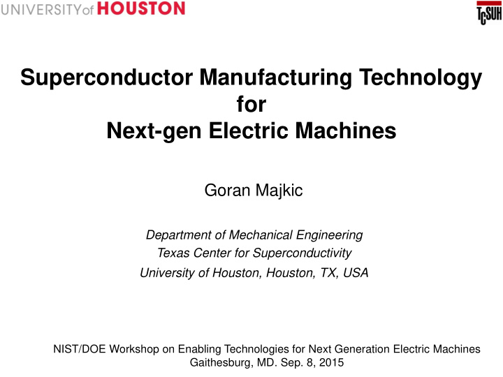 superconductor manufacturing technology