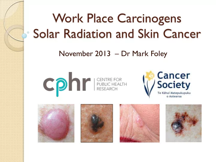 work place carcinogens