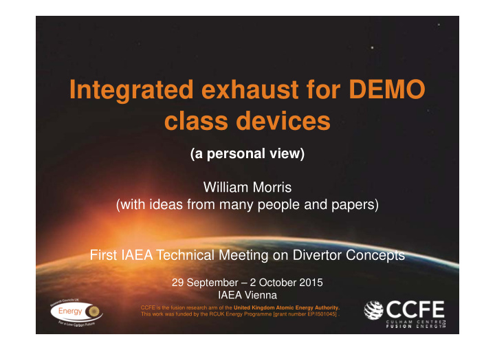 integrated exhaust for demo class devices