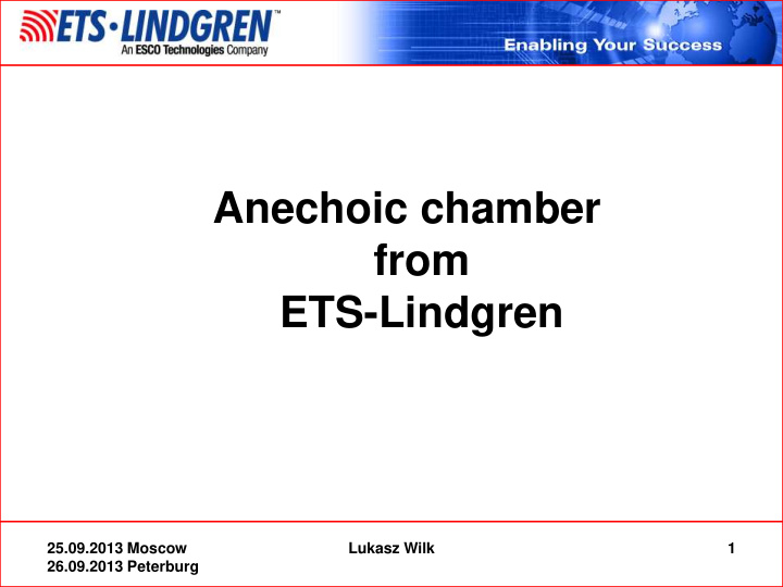 anechoic chamber from ets lindgren